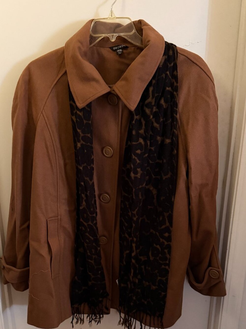 George Brown Peacoat with Scarf W 22-24